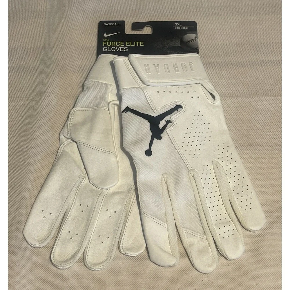 NIKE JORDAN FORCE ELITE BATTING GLOVES PROMO MOOKIE BETTS‎ WHITE/BLACK Sz 3XL